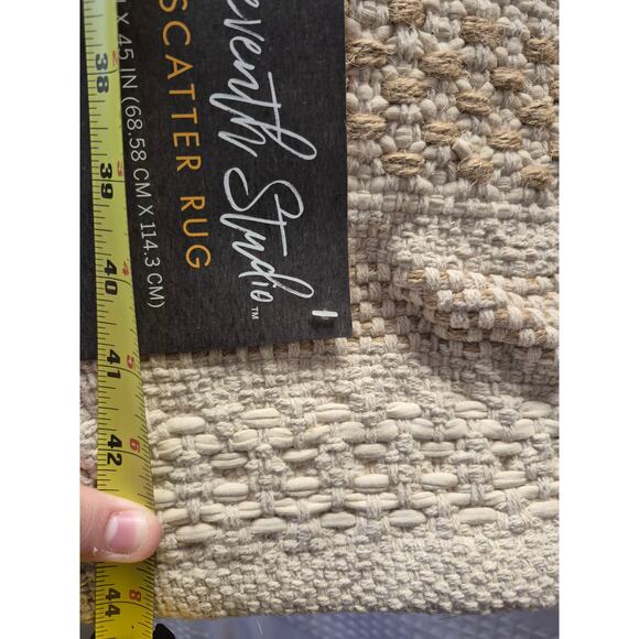 Seventh Studio Scatter Rug Avery Tufted Scatter Rug Beige Tan Beach Vibes Rug - Picture 4 of 7